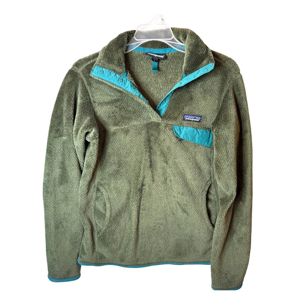 Patagonia Re-Tool Snap-T Pullover Fleece Sweater Womens S Fatigue Green Urbanist